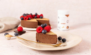 Pear and rooibos chocolate tart